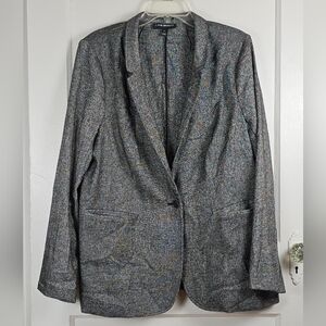 Lane Bryant Heather Dark Grey Blazer Jacket Like New Plus 16